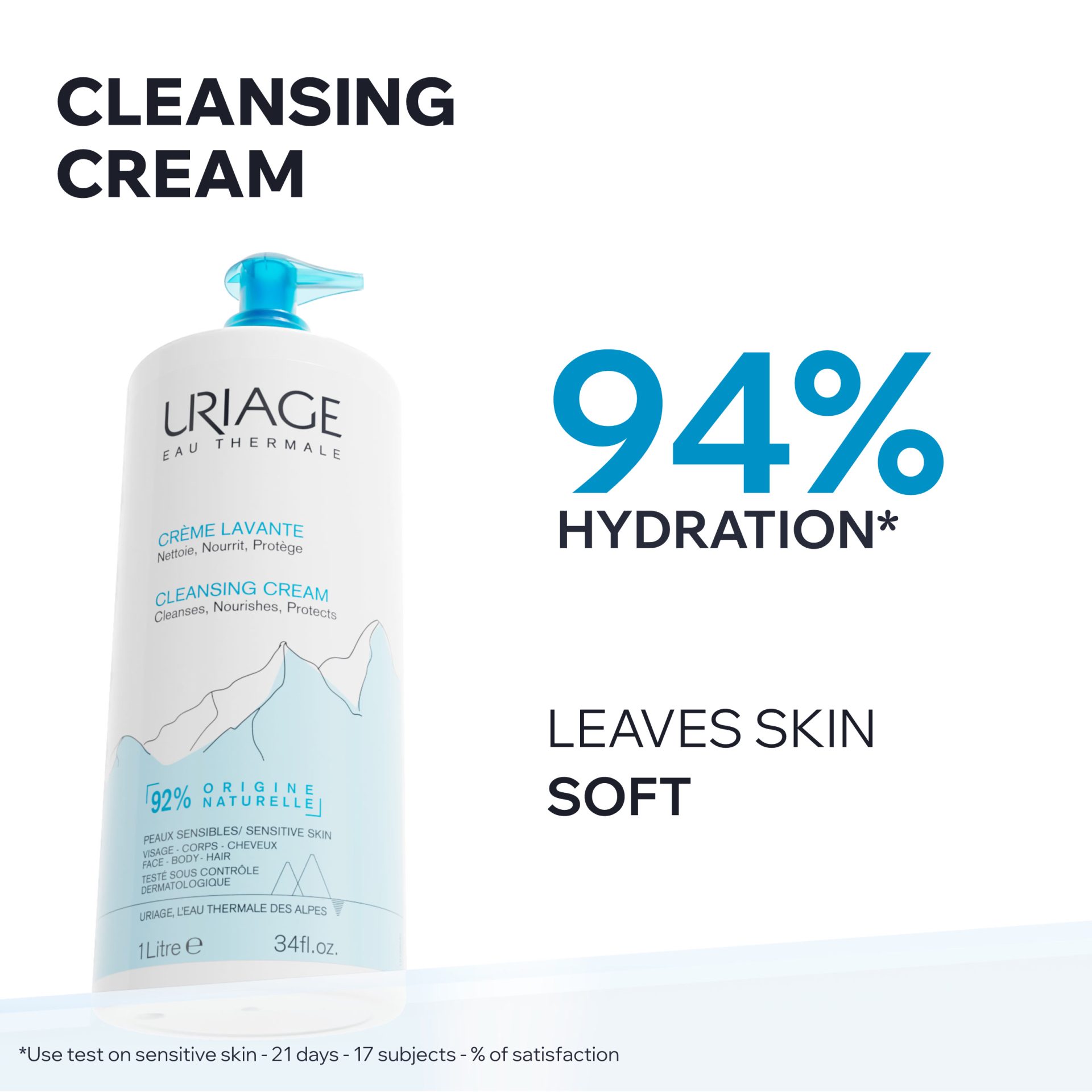 Uriage Cleansing Cream 1Lr - Image 2