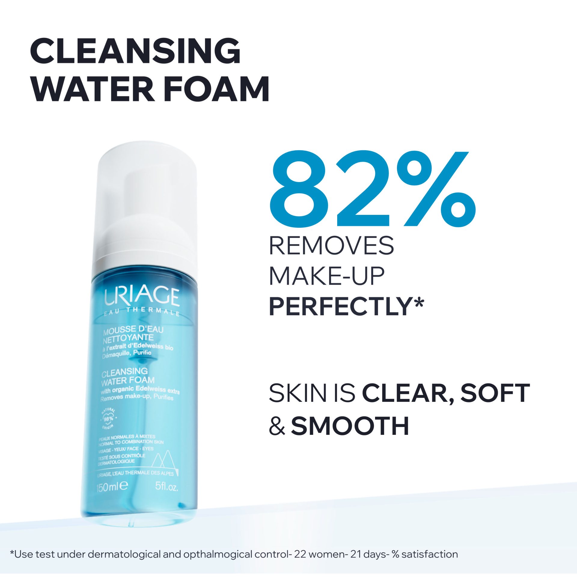 Uriage Make Up Remover Cleansing Foam 150ml - Image 2