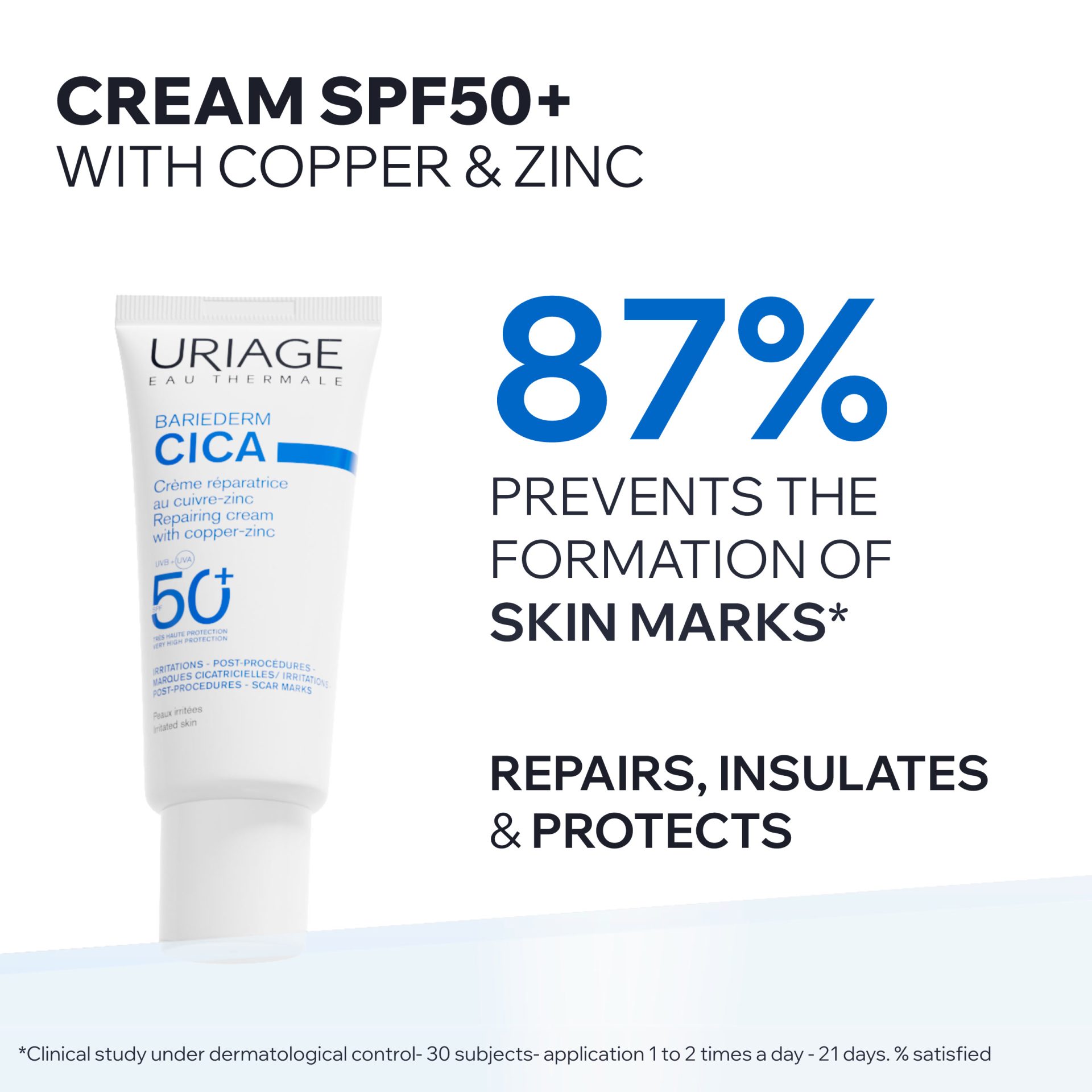 Uriage Bariéderm CICA-Cream with Copper Zinc SPF50 40ml - Image 3