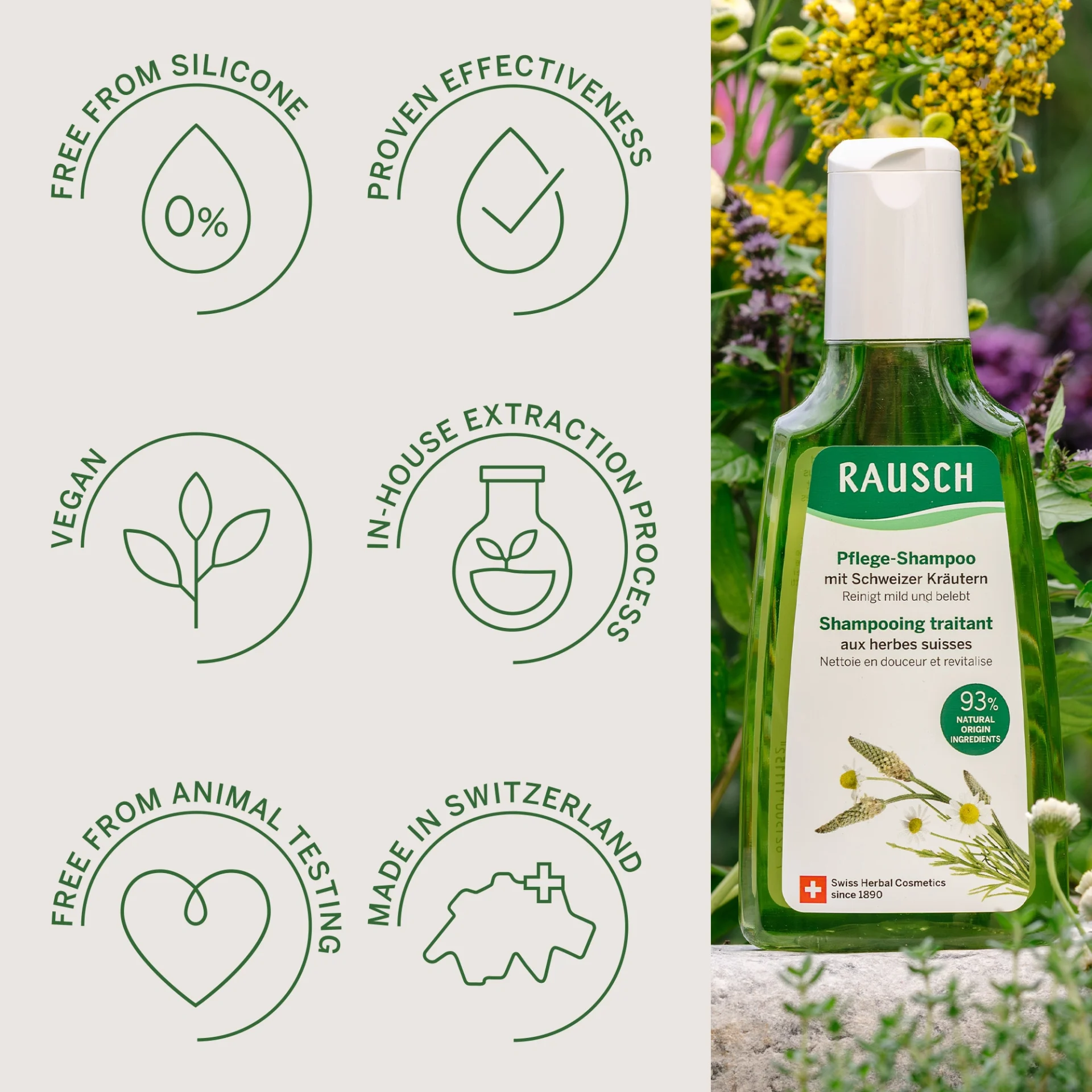 Rausch Swiss Herbal Care Shampoo for Healthy Hair 200ml - Image 4