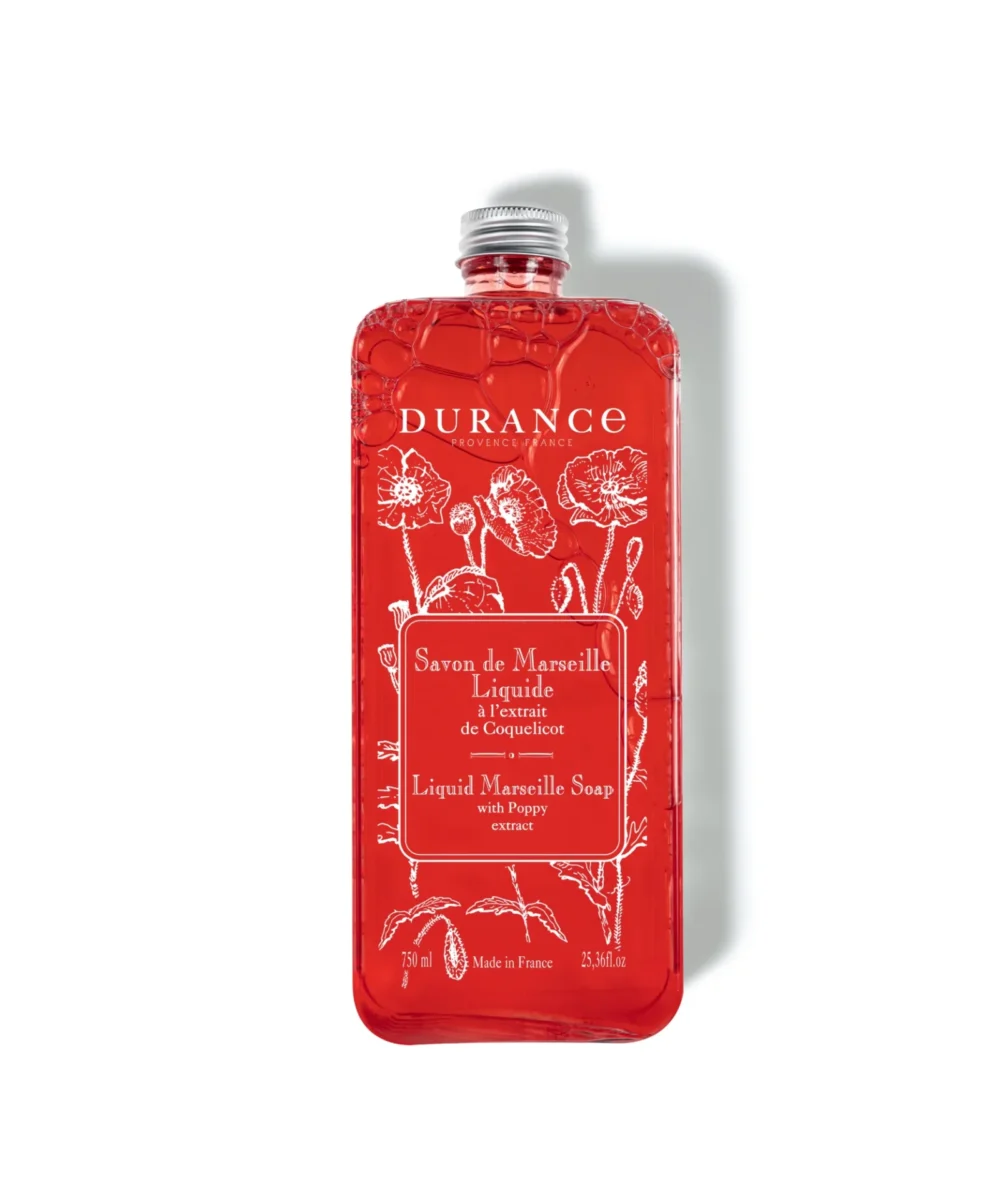 Durance Liquid Marseille Soap with Poppy Extract 750 ml