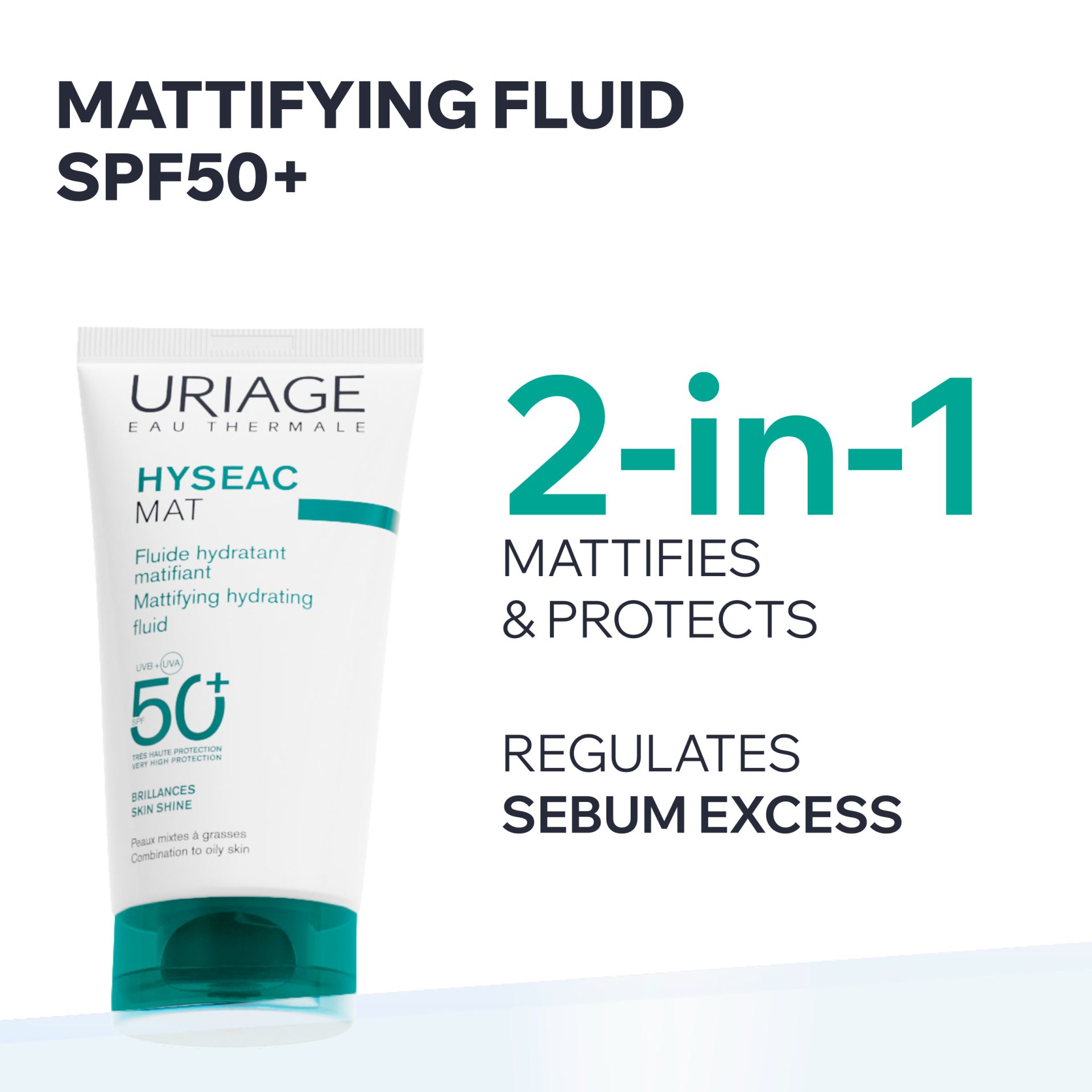 Uriage Hyséac Mattifying Fluid SPF50+ 50ml - Image 5