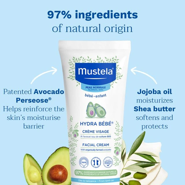 Mustela Hydra Bébé Facial Cream 40 ml – Gentle Baby Face Moisturiser - Image 3
