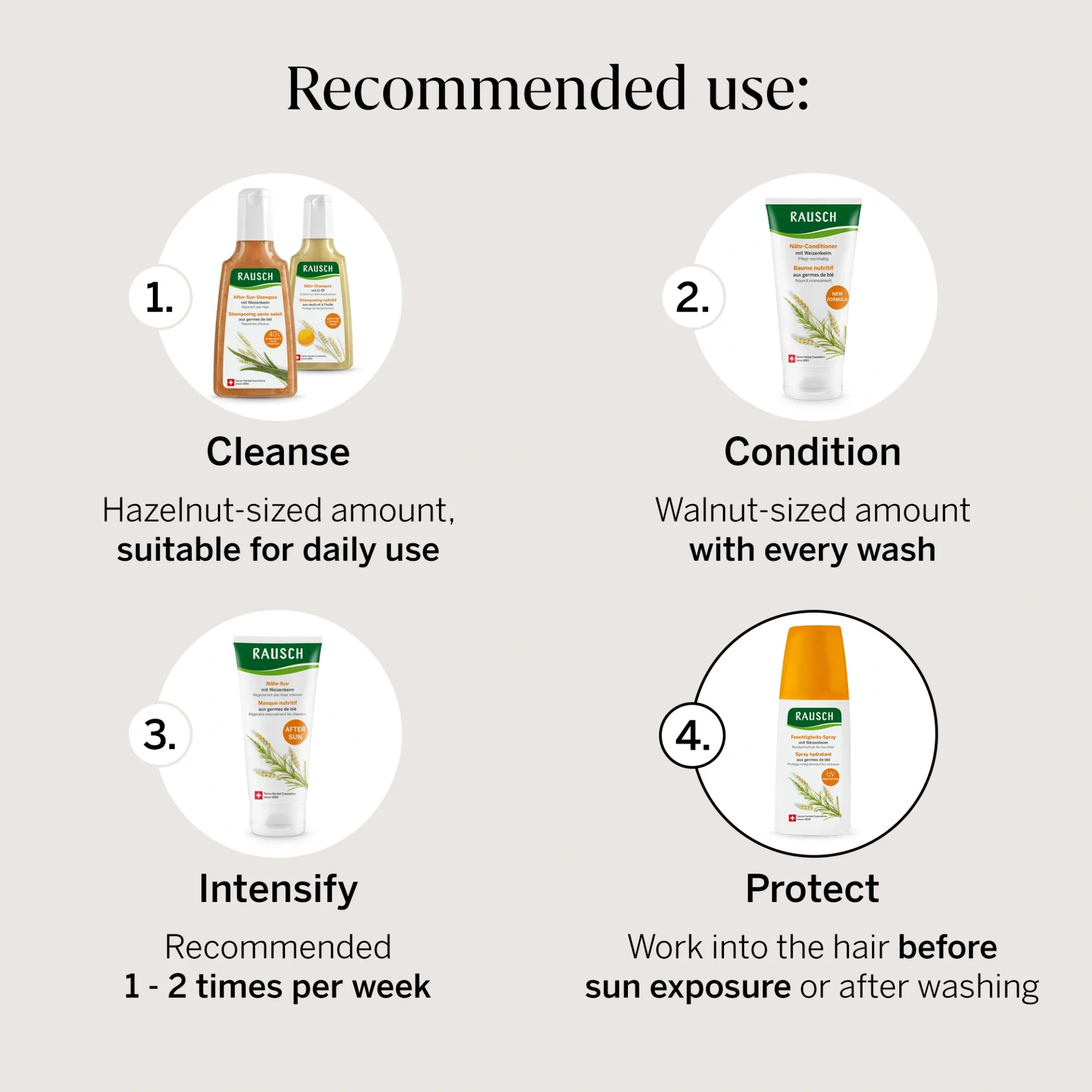 Rausch Wheatgerm Moisturizing Spray Conditioner for Dry Hair 100ml - Image 6
