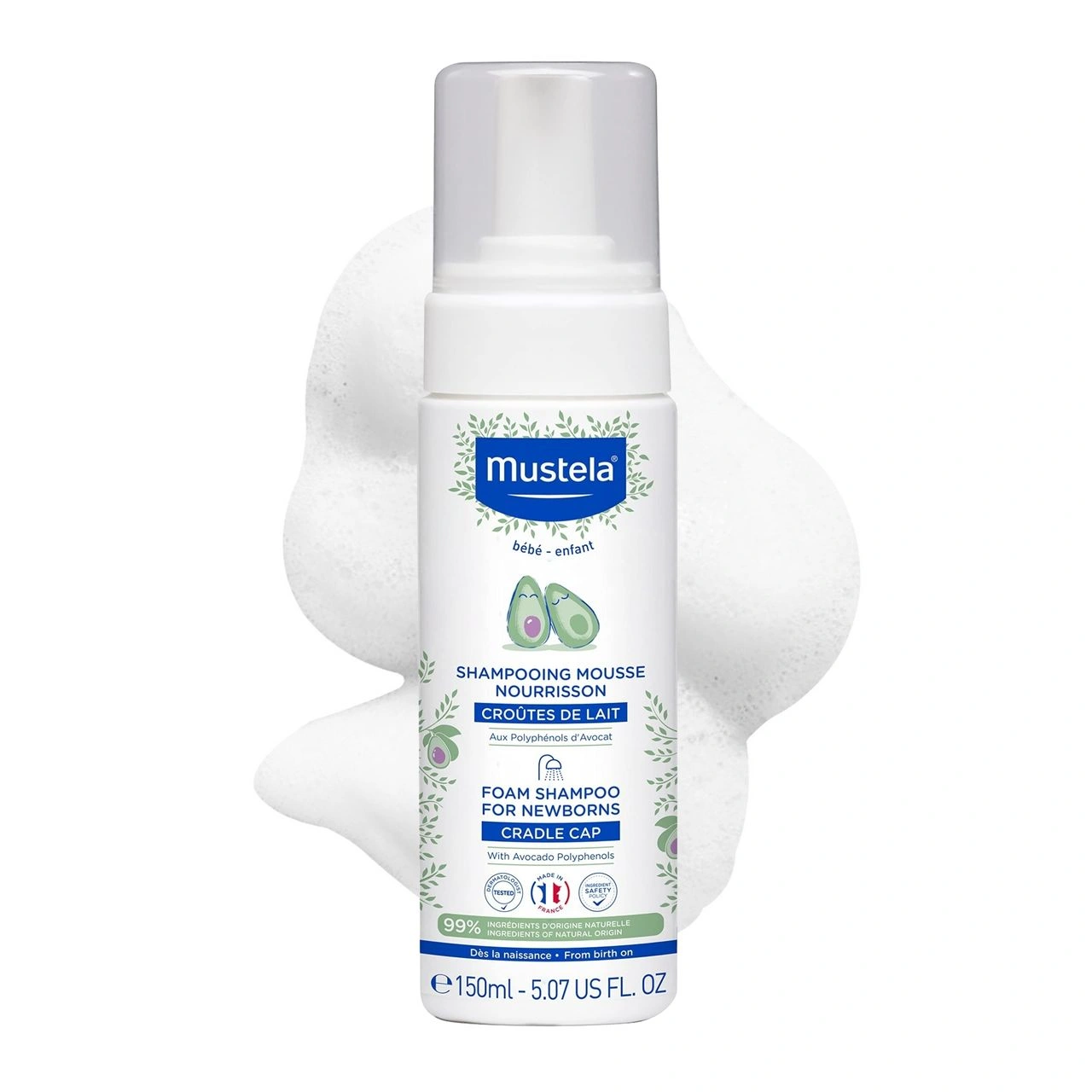 Mustela Newborn Foam Shampoo 150ml for Normal Skin - Image 2