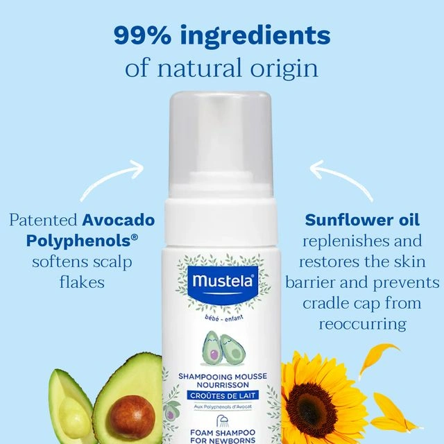 Mustela Newborn Foam Shampoo 150ml for Normal Skin - Image 3