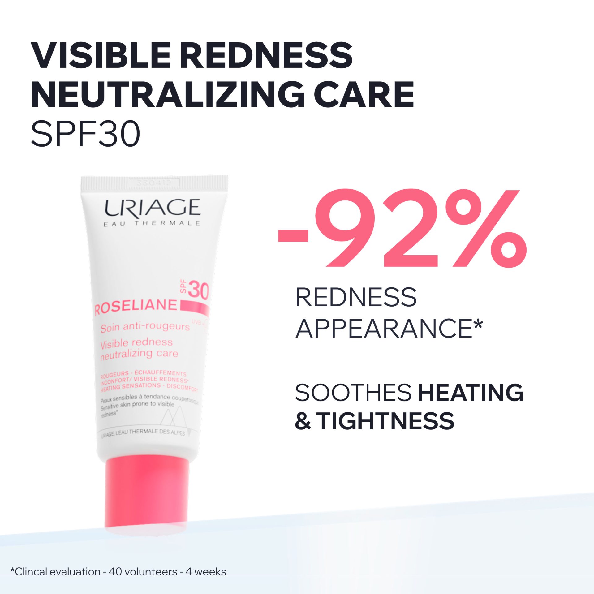 Uriage Roséliane Redness Neutralizing Cream SPF30 40ml – Soothing Care for Sensitive Skin - Image 8