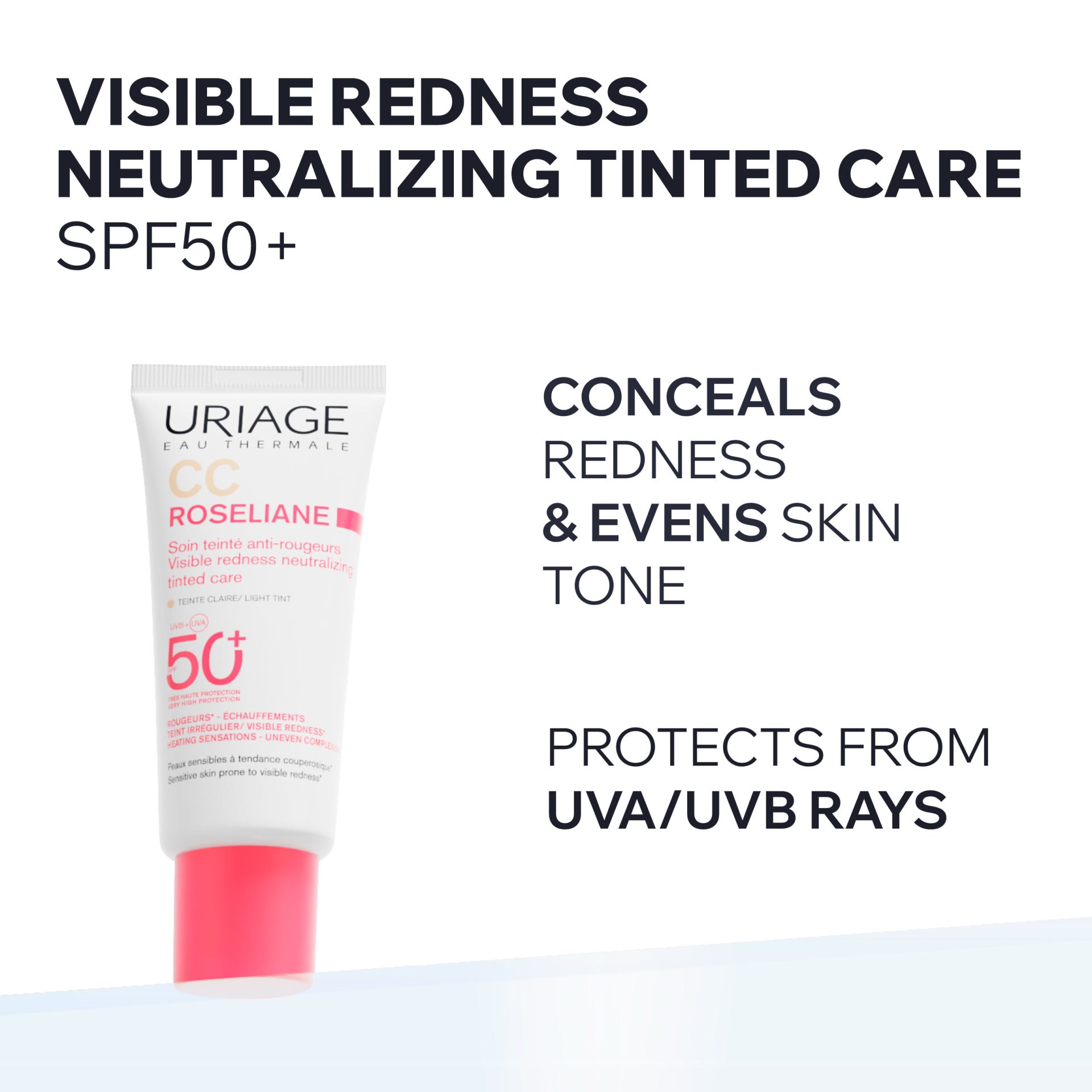 Uriage Roséliane Visible Redness Neutralizing Tinted Care SPF50+ 40ml - Image 8