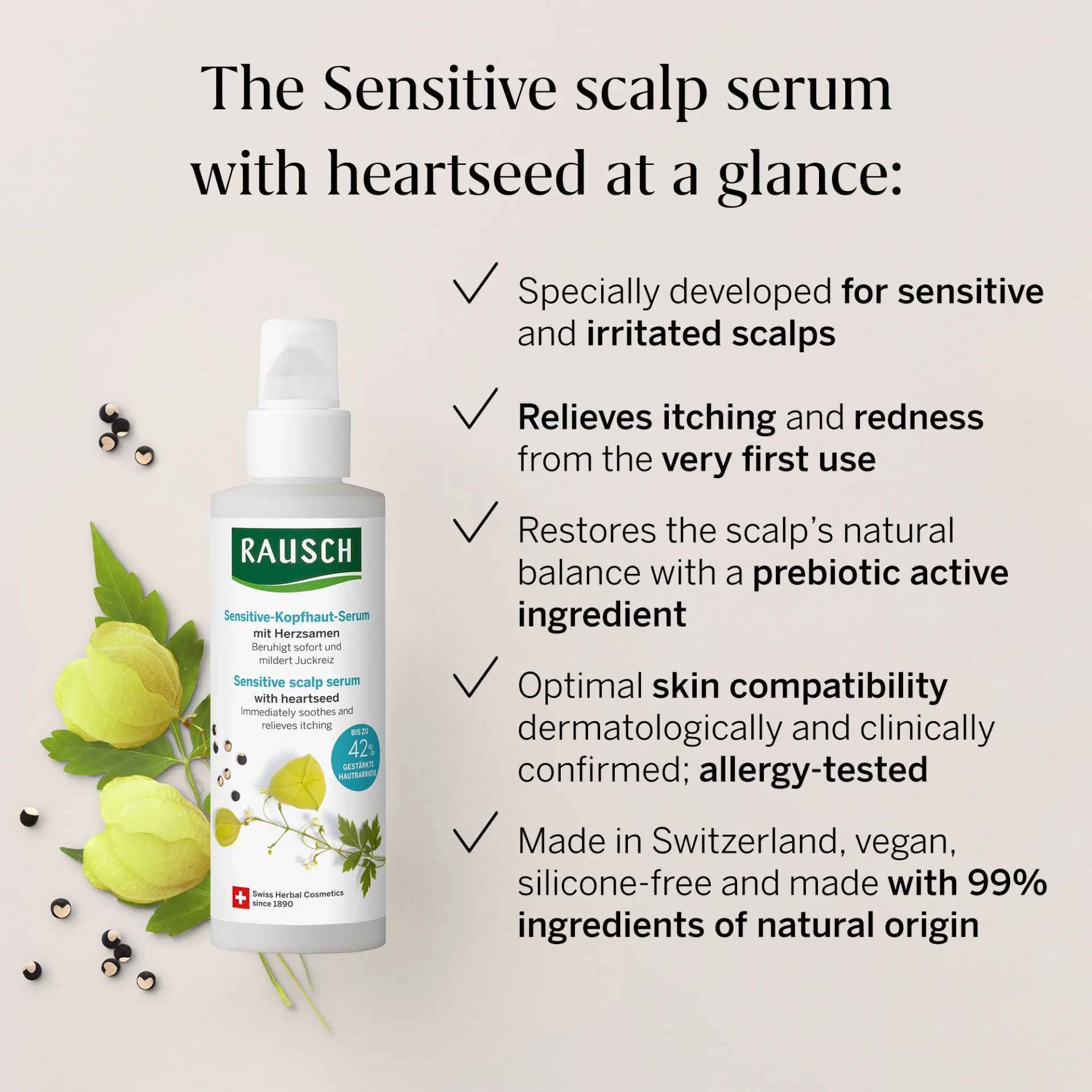 Rausch Heartseed Sensitive Scalp Serum 100ml - Image 3