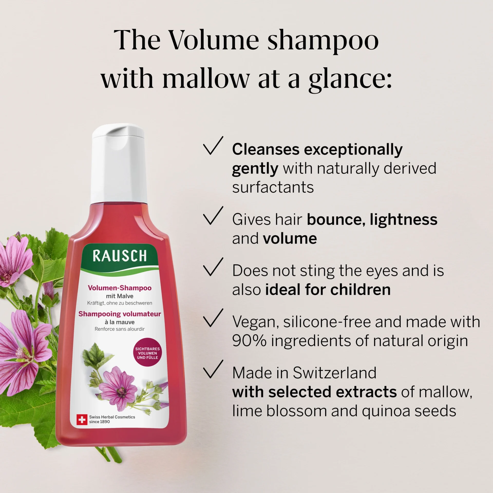 Rausch Mallow Volume Shampoo for Fine Hair 200ml - Image 3