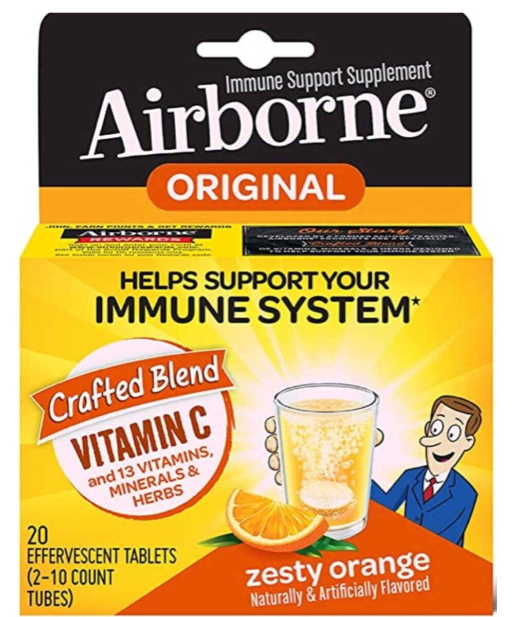 Airborne Original Zesty Orange – 20 Effervescent Tablets