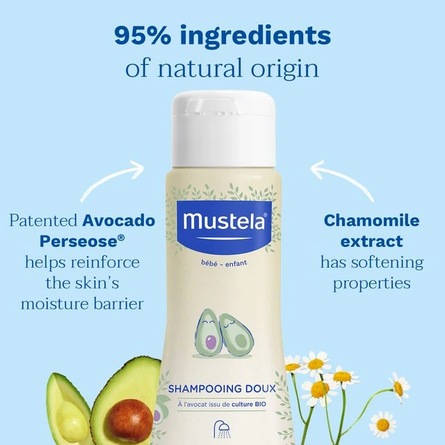 Mustela Baby Gentle Shampoo 200 ml – Mild Baby Hair Cleanser - Image 3