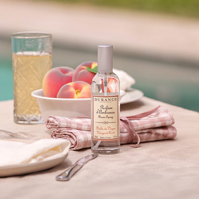 Durance Vineyard Peach Room spray lifestyle