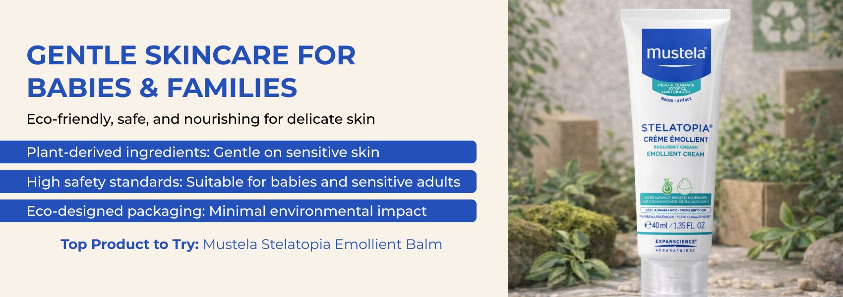 Mustela Stelatopia Emollient Balm Banner